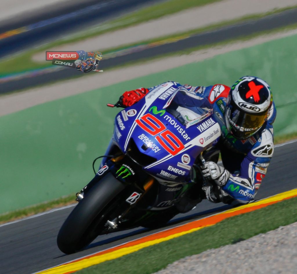 Jorge Lorenzo was quickest on the opening day of 2015 pre-season testing