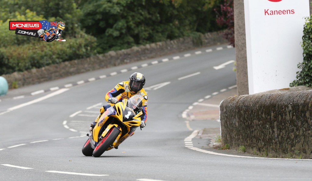 Rob Hodson on the PRF Racing Suzuki GSXR-R600 at Union Mills during the Mylchreests Group Junior Manx Grand Prix race.