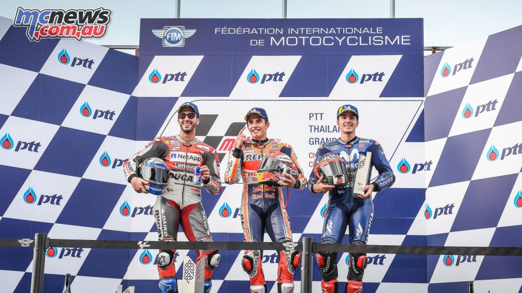 Thailand MotoGP Podium