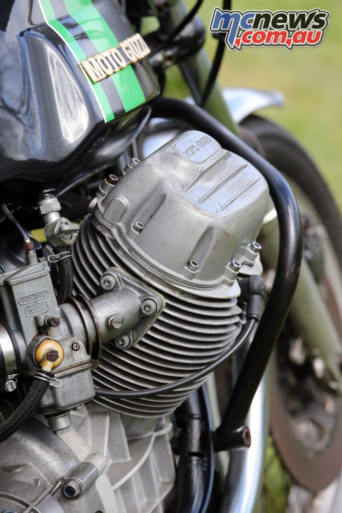 The V-twin engine had its roots in the V7 tourer