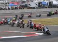 Cameron Petersen (45) got the jump on the field at the start of the Steel Commander Superbike race on Saturday at Ridge Motorsports Park in Shelton, Washington. Image by Brian J. Nelson