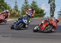 Herrin (2) moved around Petersen (45) and sped off to win his second MotoAmerica Superbike race of the season and the 12th of his career. Image by Brian J. Nelson