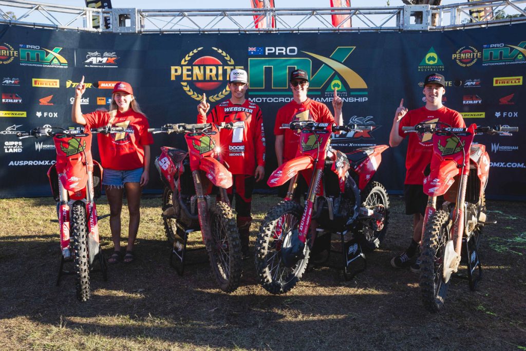 Kyle Webster led the Honda Australia Factory Motocross Team's 2024 Australian Motocross Champions