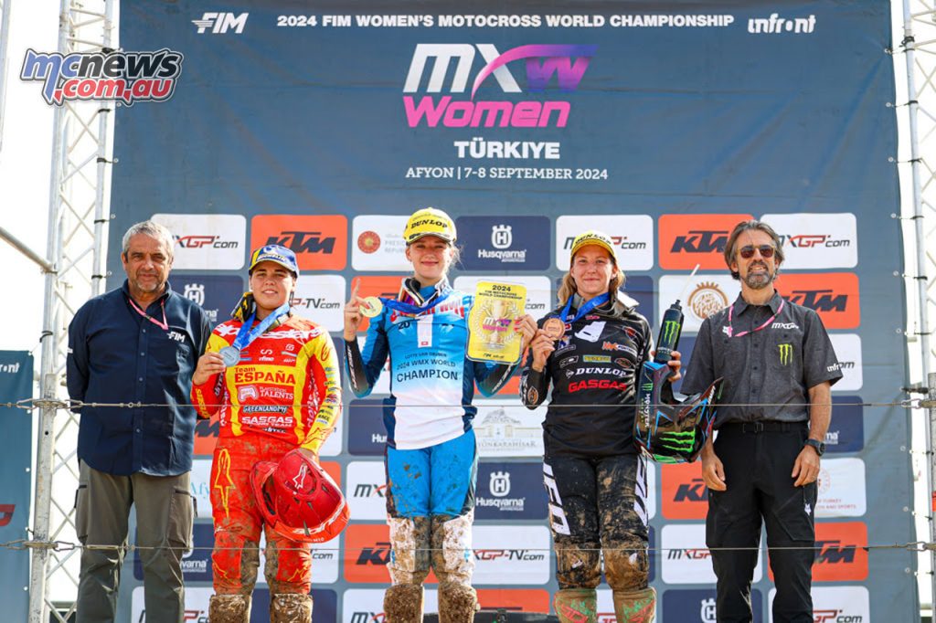 2024 FIM Women’s World Motocross Championship podium