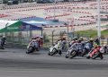 Josh Herrin (2) leads Cameron Beaubier (6), Sean Dylan Kelly (40), Xavi Forés (34), JD Beach (95) and the rest of the Steel Commander Superbike class into turn one on Saturday at Circuit of The Americas.
Photo by Brian J. Nelson