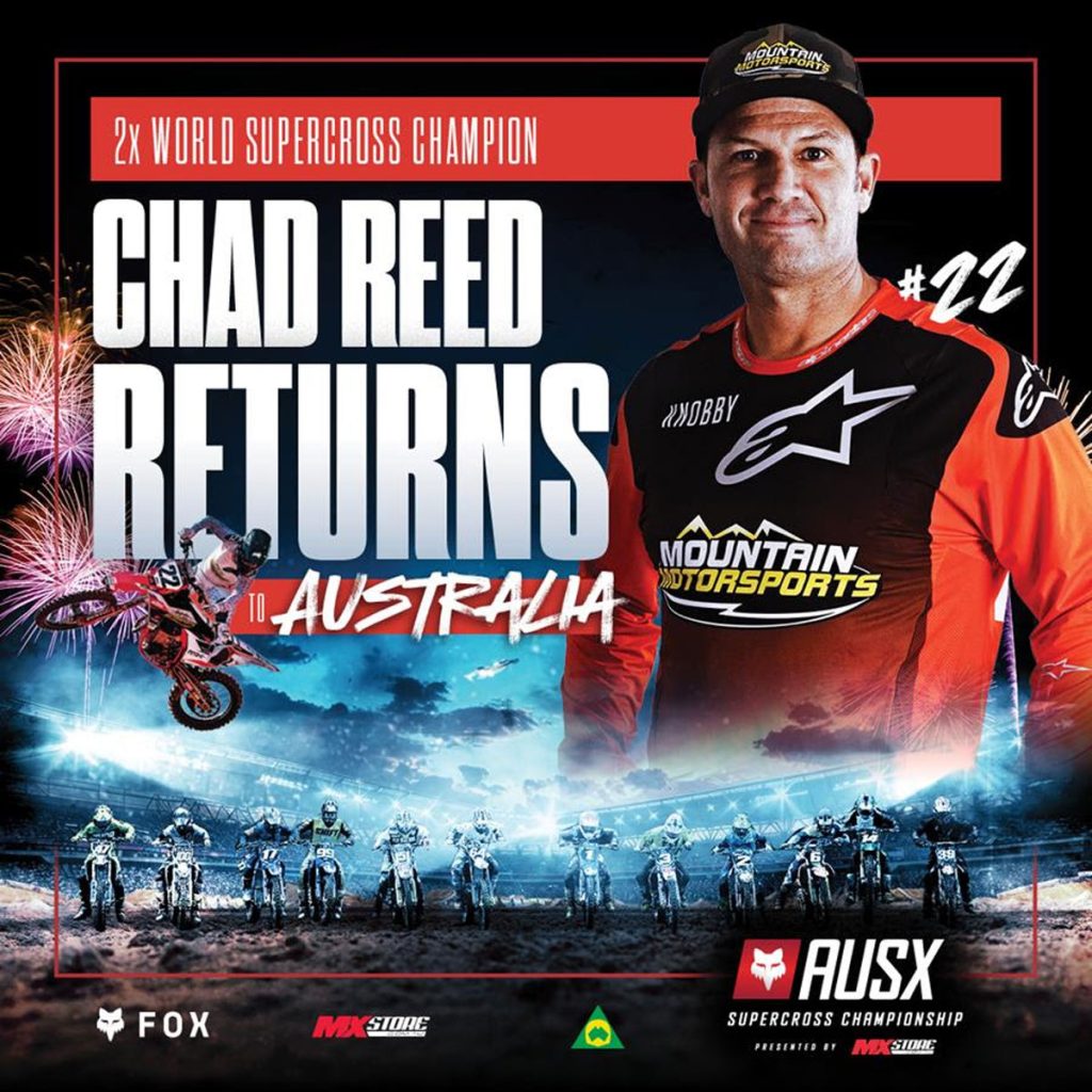 Chad Reed returns as Australian Supercross Ambassador