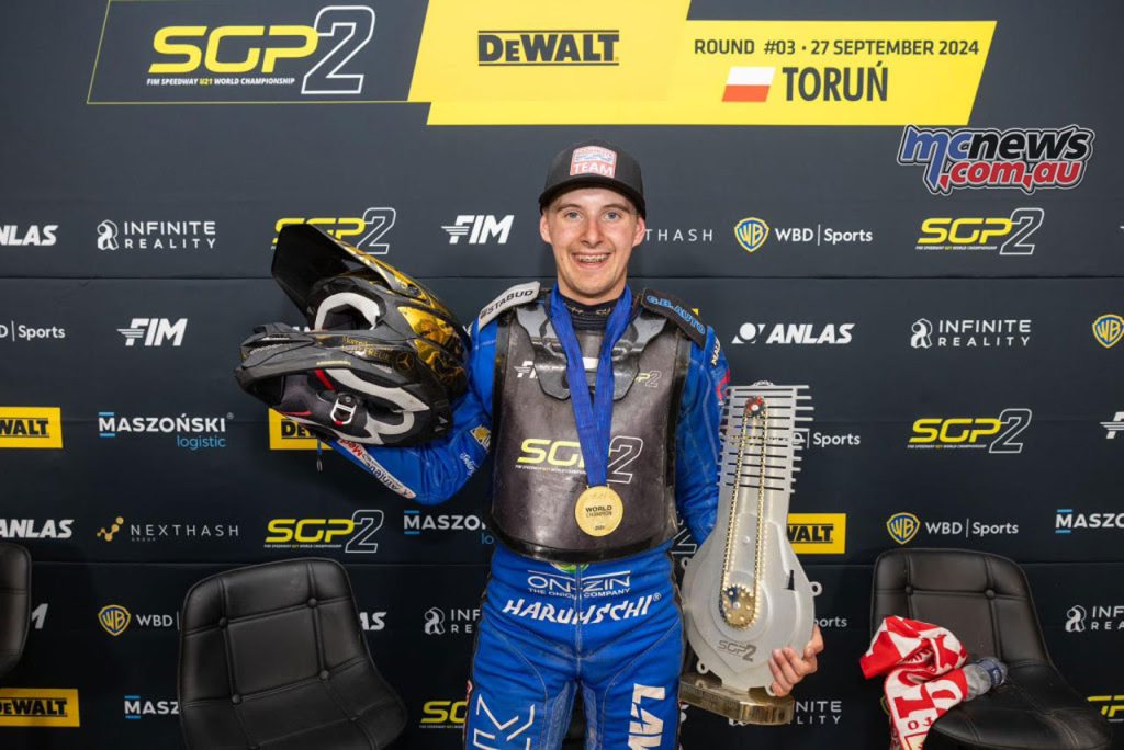 New SGP2 champion Wiktor Przyjemski - Image by Marcin Karczewski