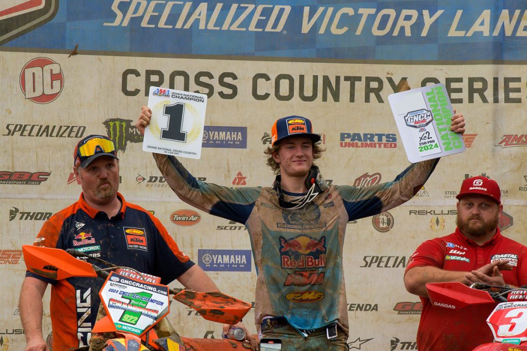 Grant Davis clinched the 2024 GNCC XC2 250 Pro National Championship - Image by Ken Hill