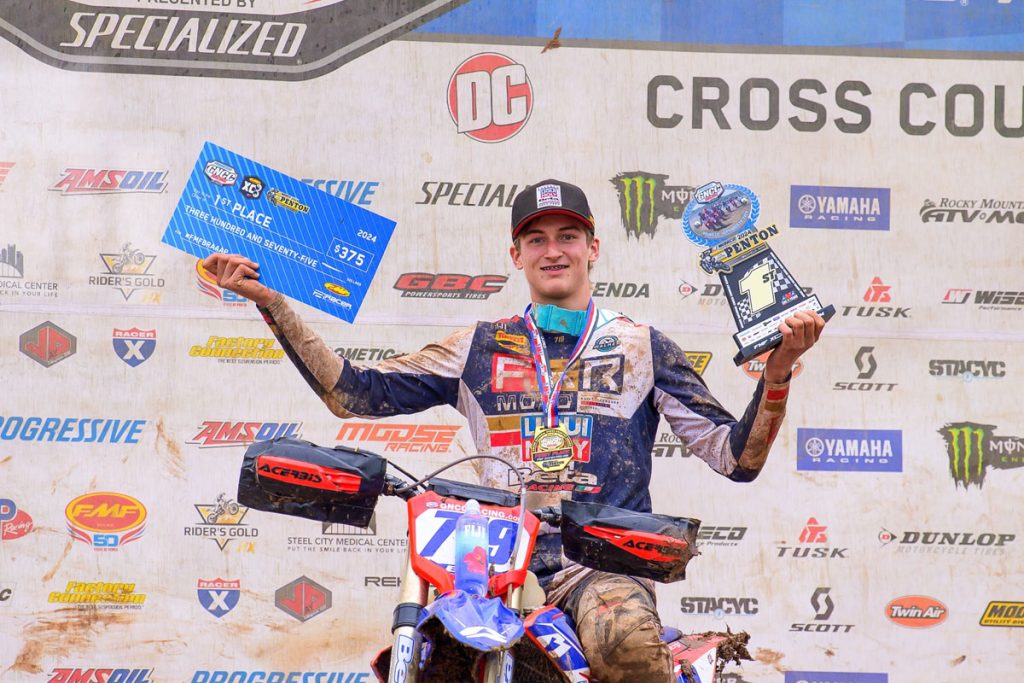 Jhak Walker (Liqui Moly Factory Beta Racing) earned his fifth FMF XC3 class win - Image by Ken Hill