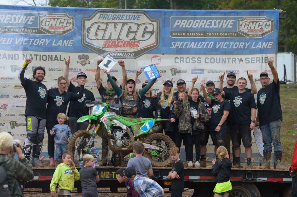 Rachael Archer (Rocky Mountain Red Bear Kawasaki) clinched the 2024 GNCC WXC National Championship - Image by Ken Hill