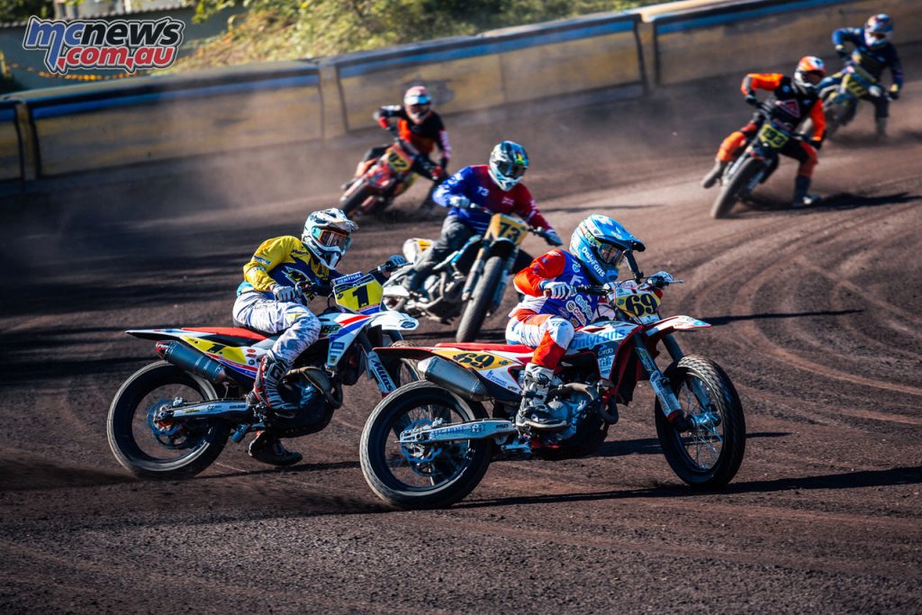 Sammy Halbert at 2024 FIM Flat Track World Championship in Debrecen, Hungary - Image by Stepan Sevcik