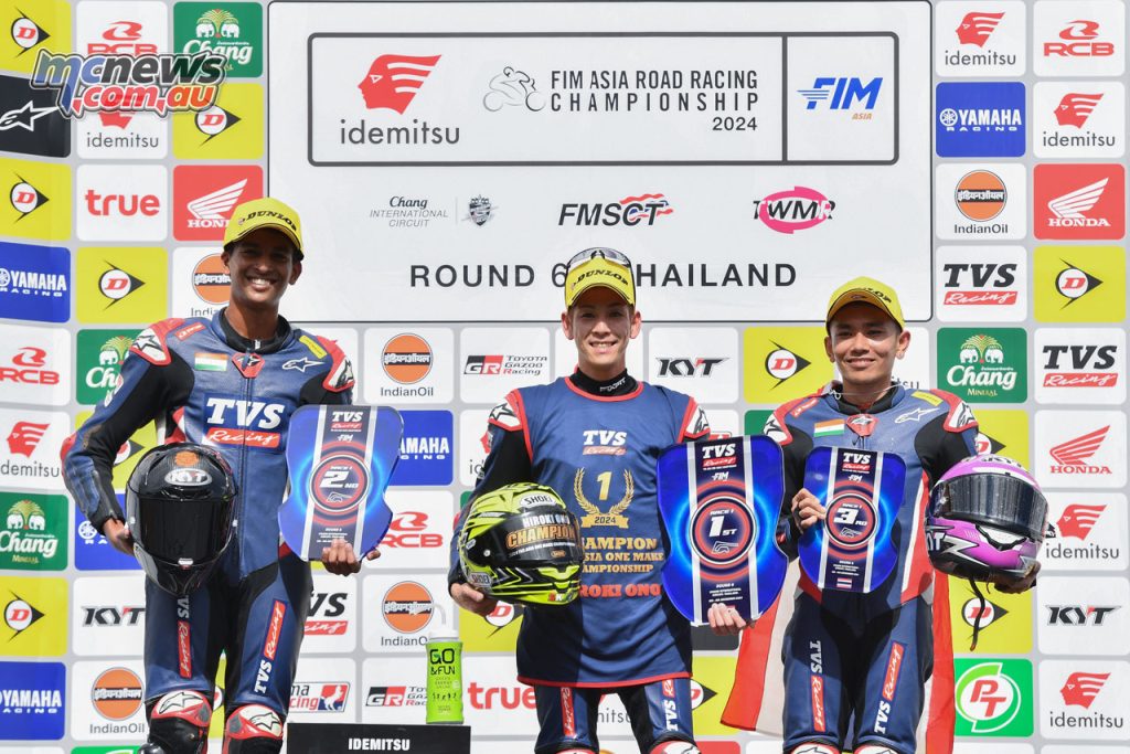 TVS One Make Race One Podium