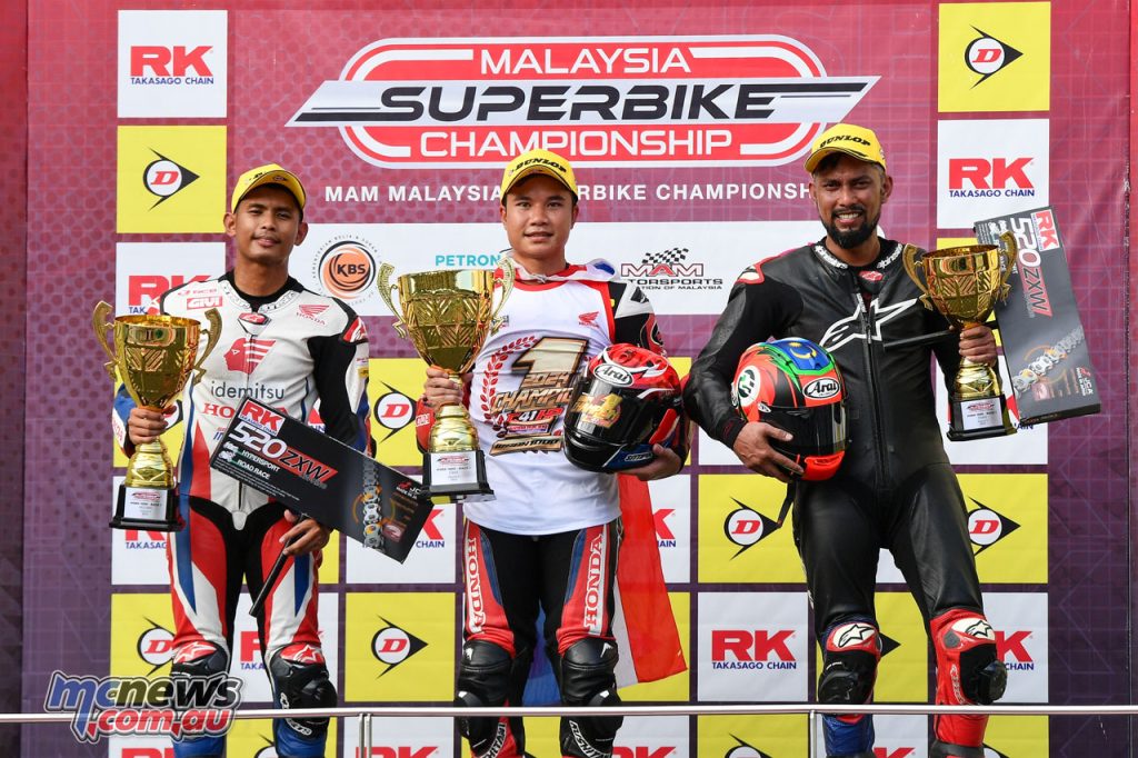 MSBK1000 Race One Podium